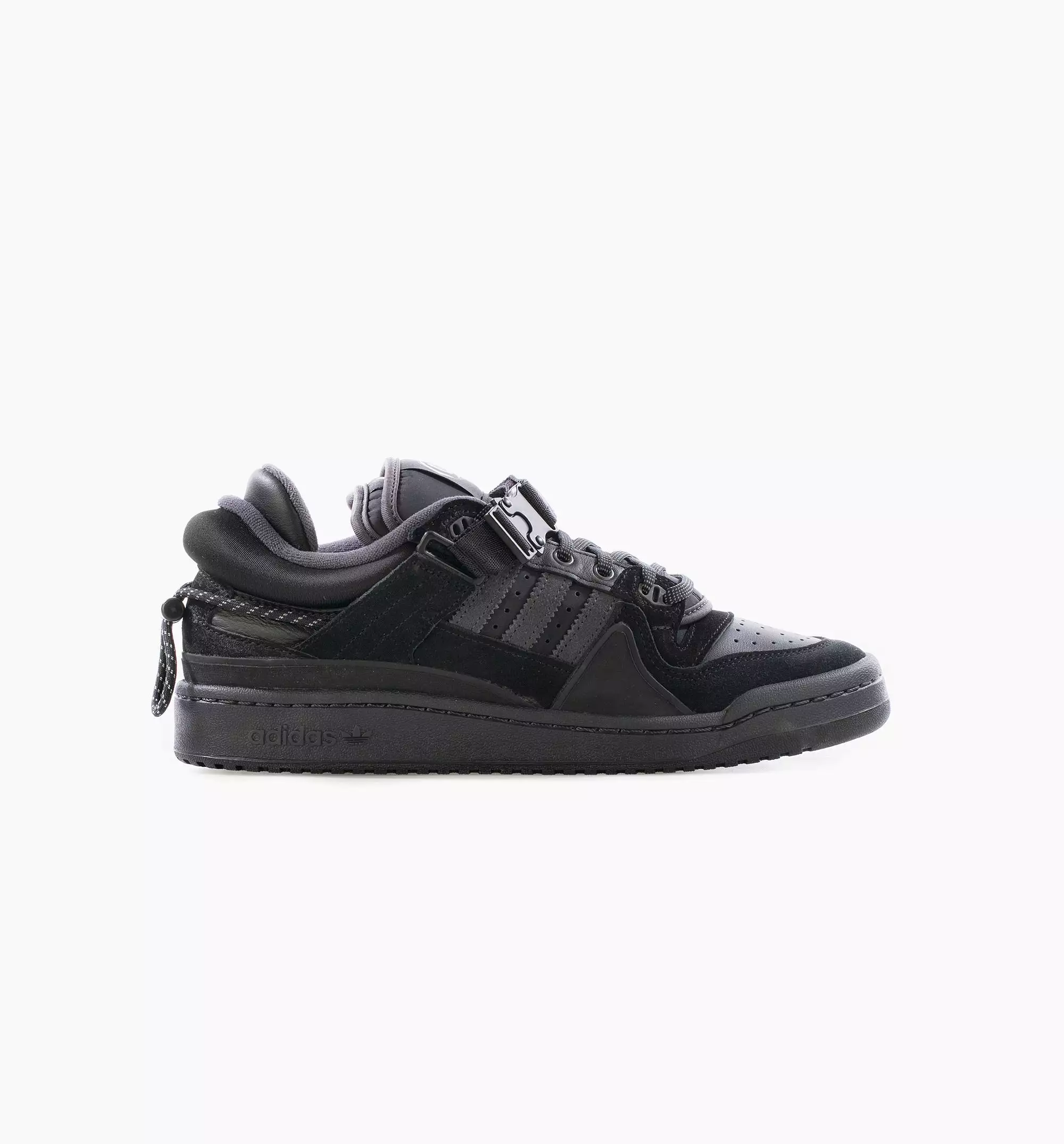 X Bad Bunny Forum Low Core Black Mens Lifestye Shoe - Core Black Limit One Per Customer